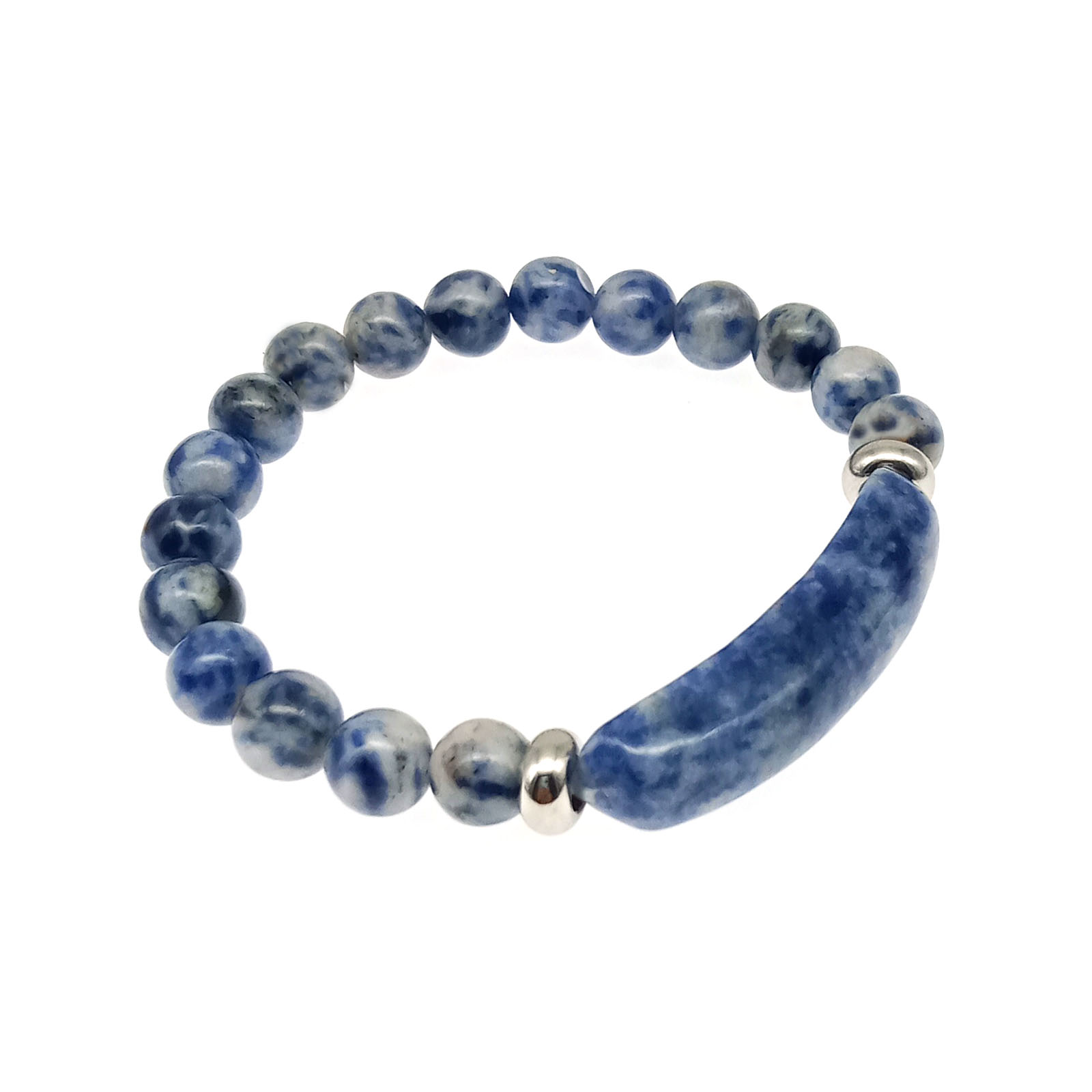 3:White Dot Blue Bracelet