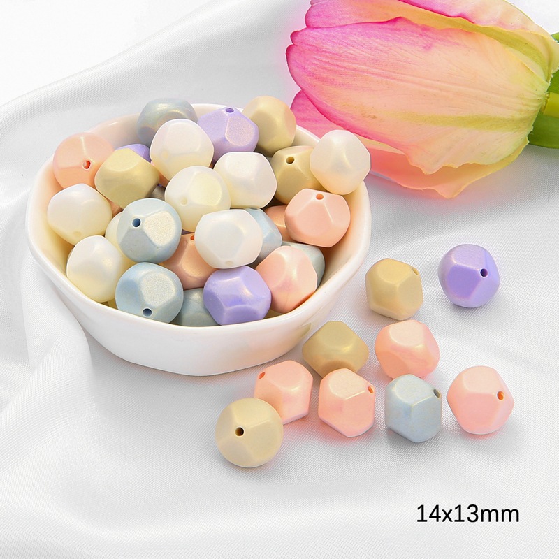 Ice cream diamond beads 14x13mm about 25 / pack