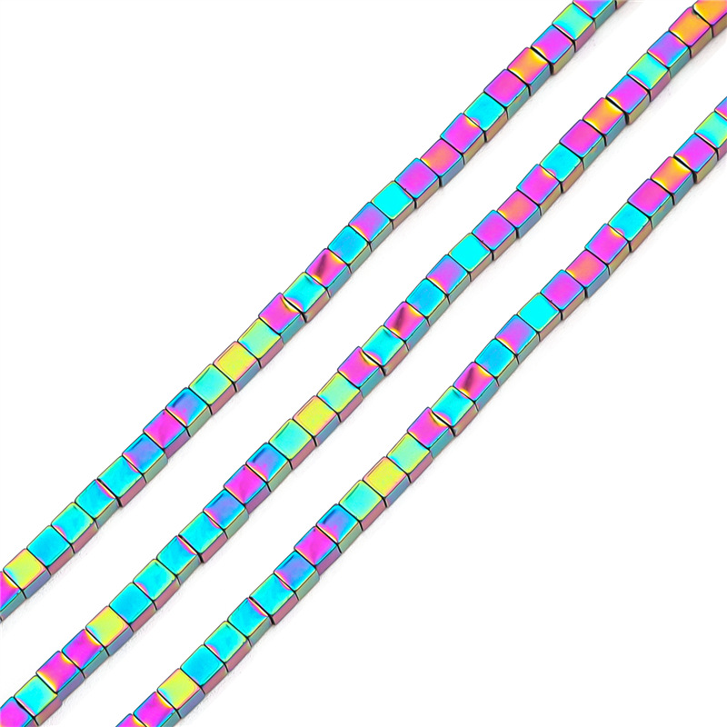 Electroplated rainbow color square 3x3mm aperture