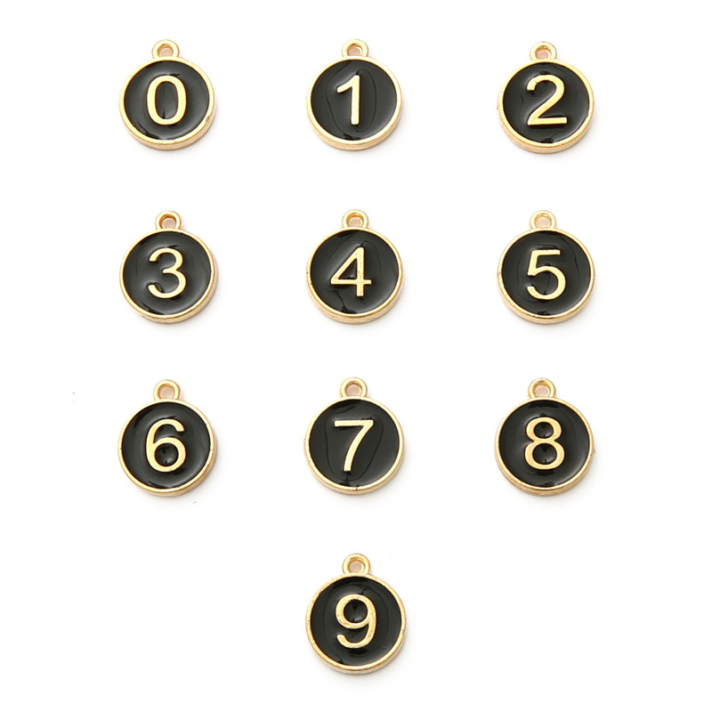 12:Black 0-9 numbers 10/pack