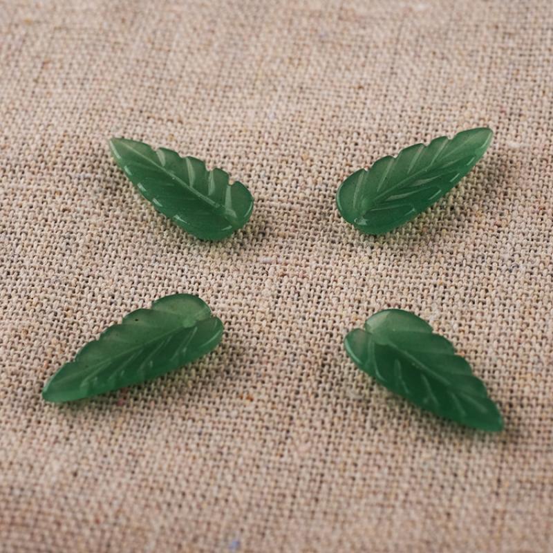 Green Aventurine/Micro-stereo Bamboo Leaf 10×30mm