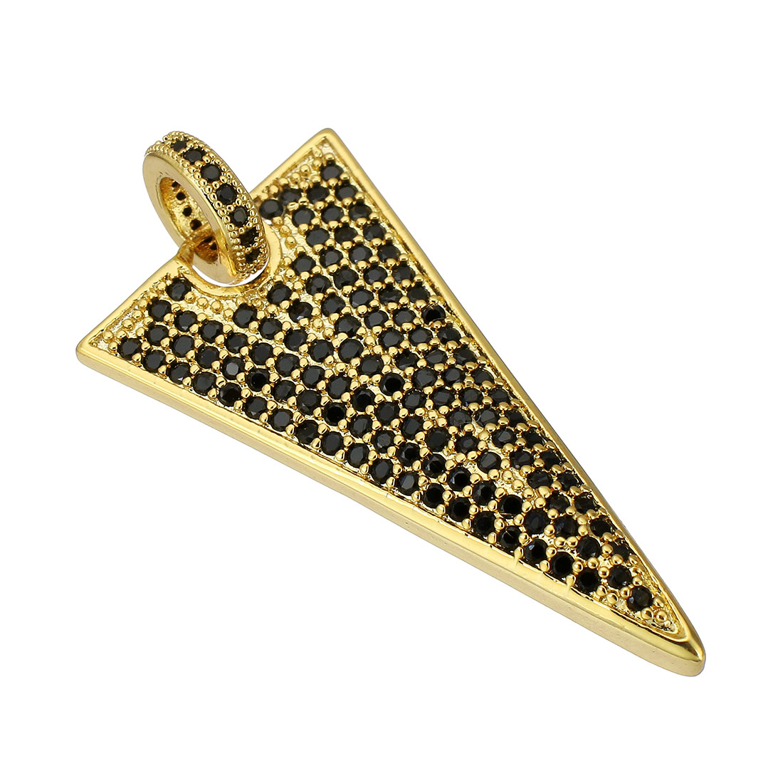  gold color plated with black CZ