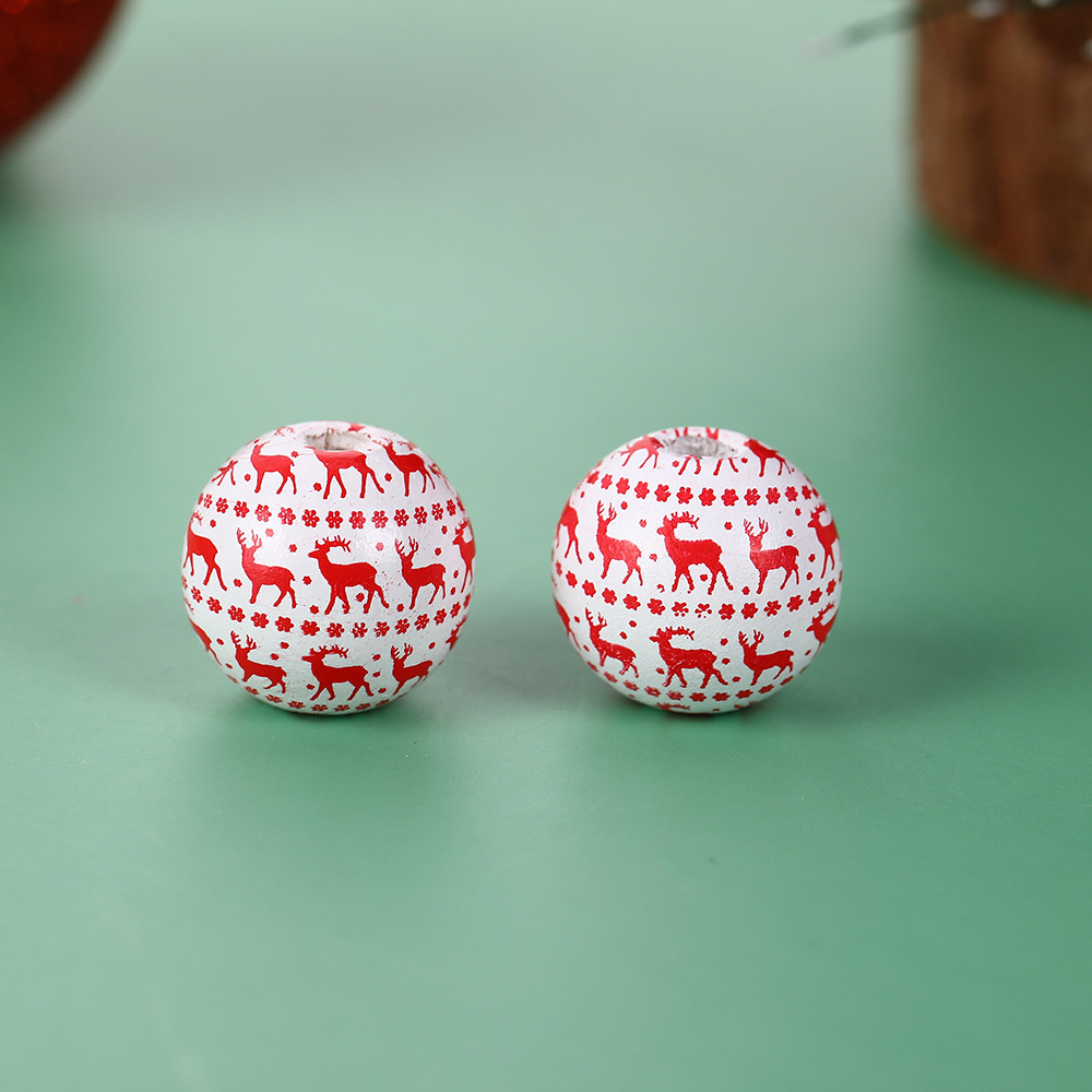 Dense red deer printed on white background