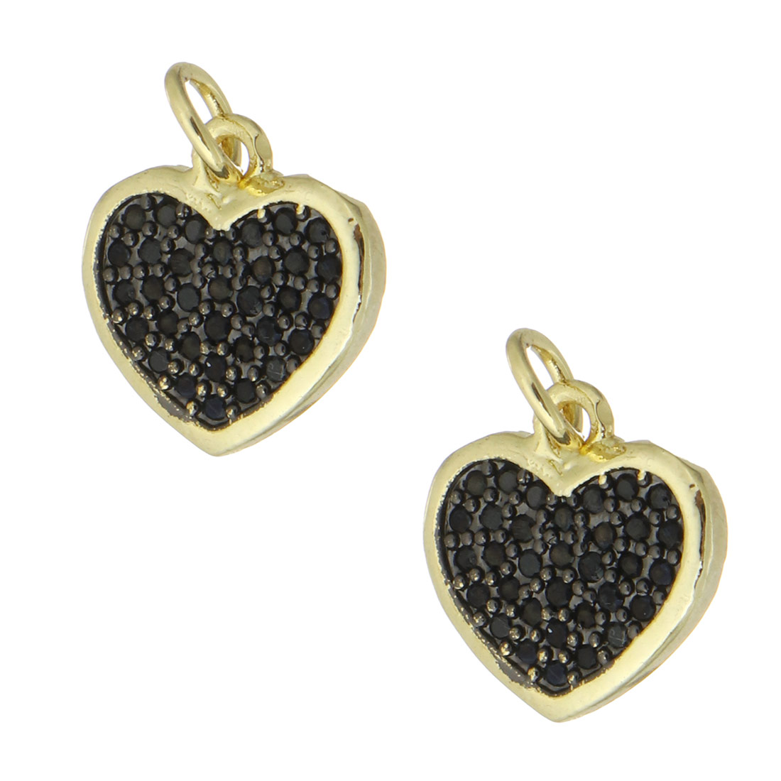  gold color plated with black CZ