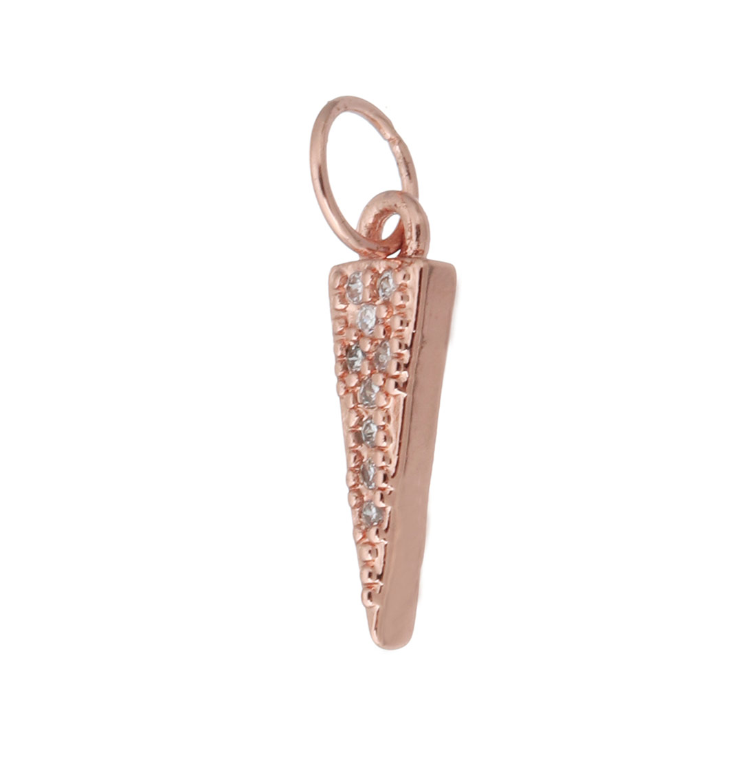  rose gold color plated with clear CZ