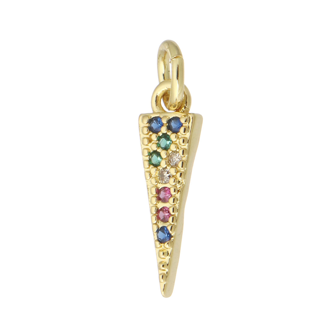 gold color plated with colorful CZ