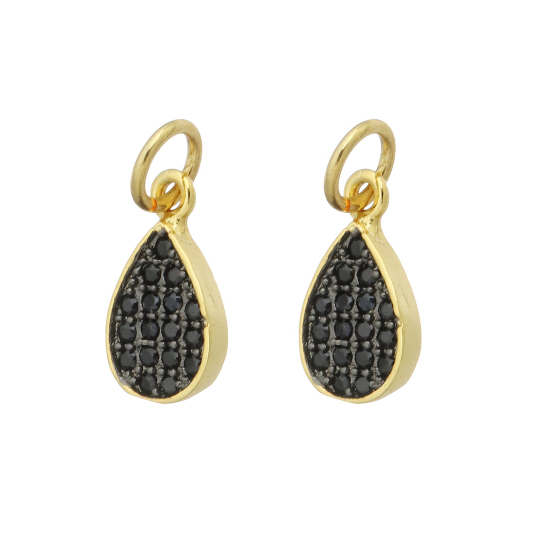  gold color plated with black CZ