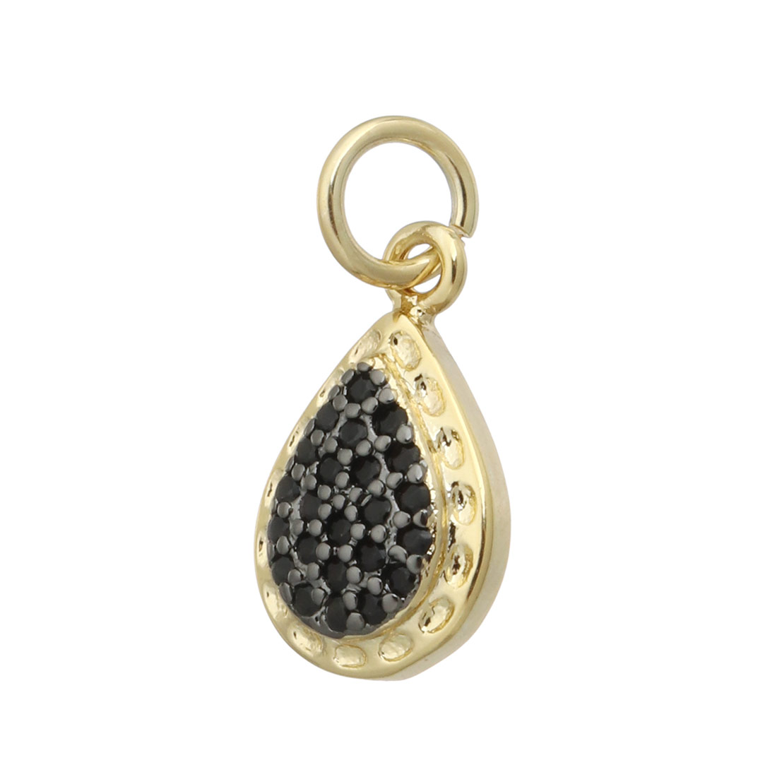  gold color plated with black CZ