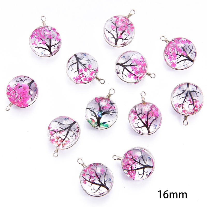 16mm#05 Round Single Hanging Dark Pink