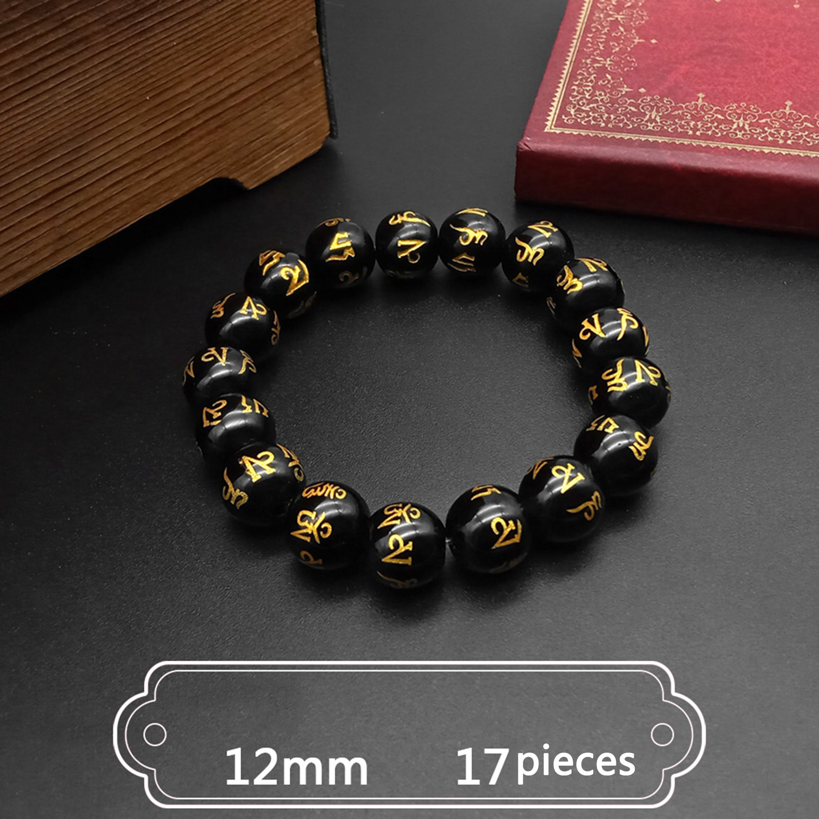 3:(Men) Bead diameter 12mm 17 pieces