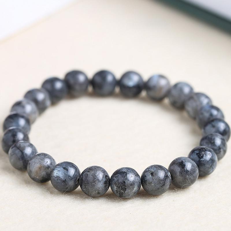 Natural Black Sparkling Stone Bracelet 10mm