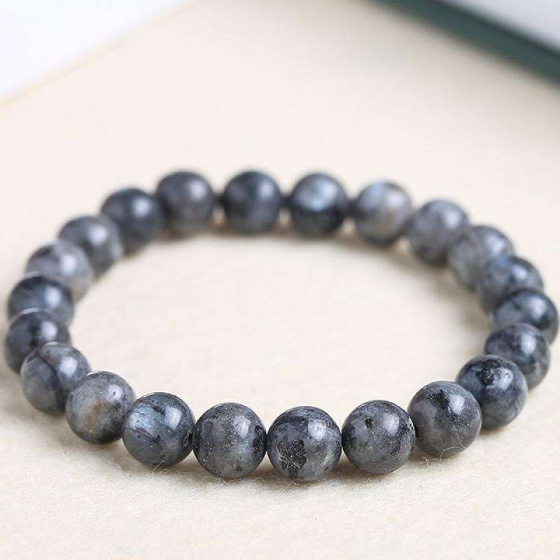 Natural Black Sparkling Stone Bracelet 12mm