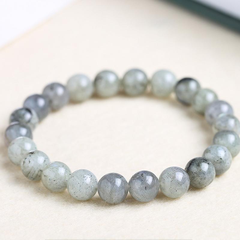 Natural White Sparkling Stone Bracelet 8mm