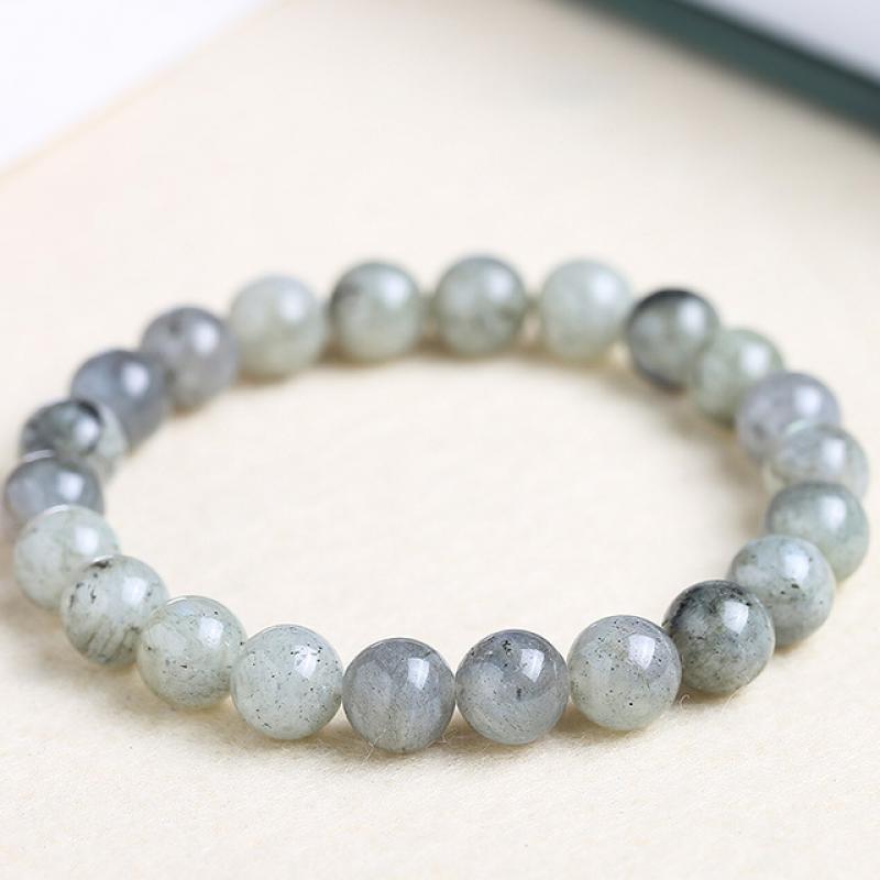 Natural White Sparkling Stone Bracelet 10mm