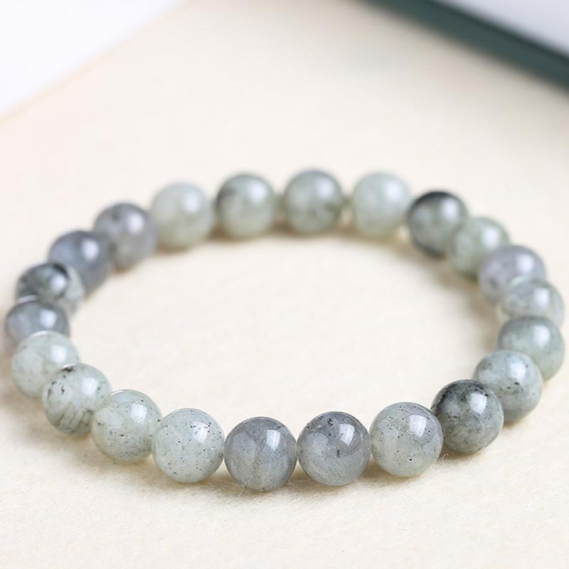 Natural White Sparkling Stone Bracelet 12mm