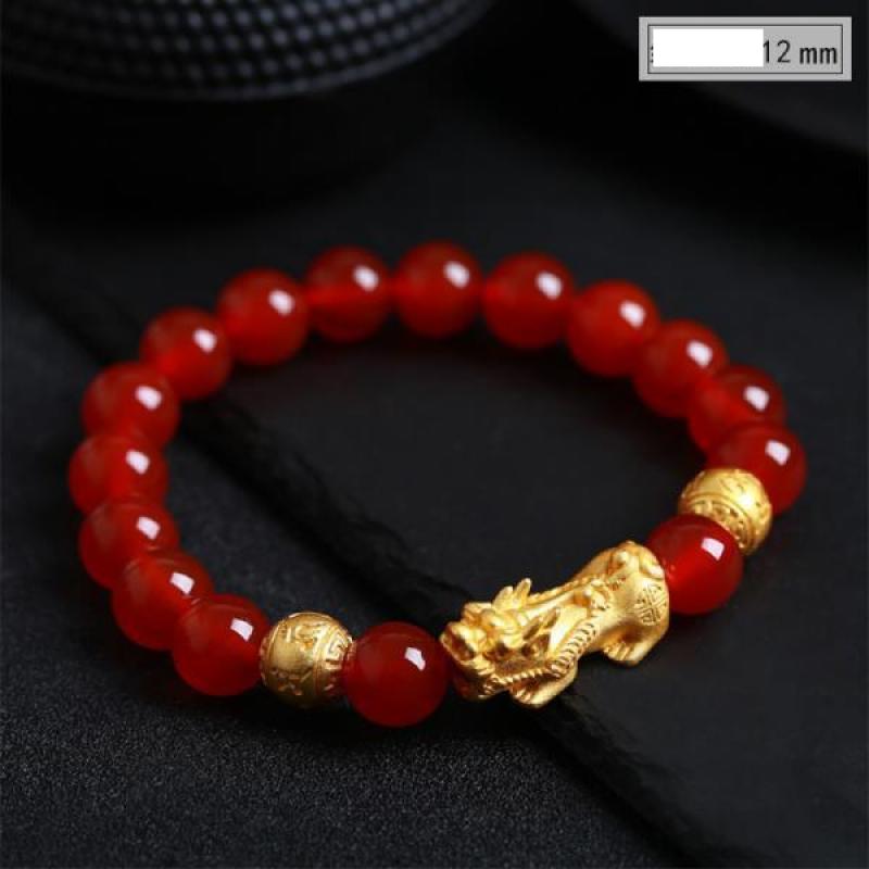 Red agate 12mm PI xiu bracelet