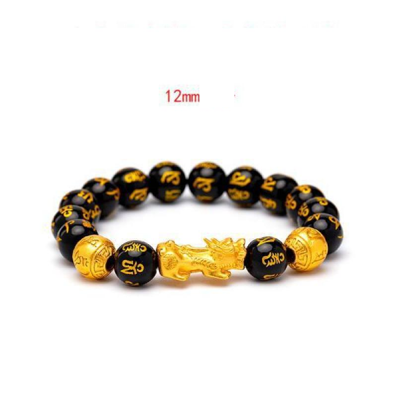 Six character truth 12mm PI xiu bracelet