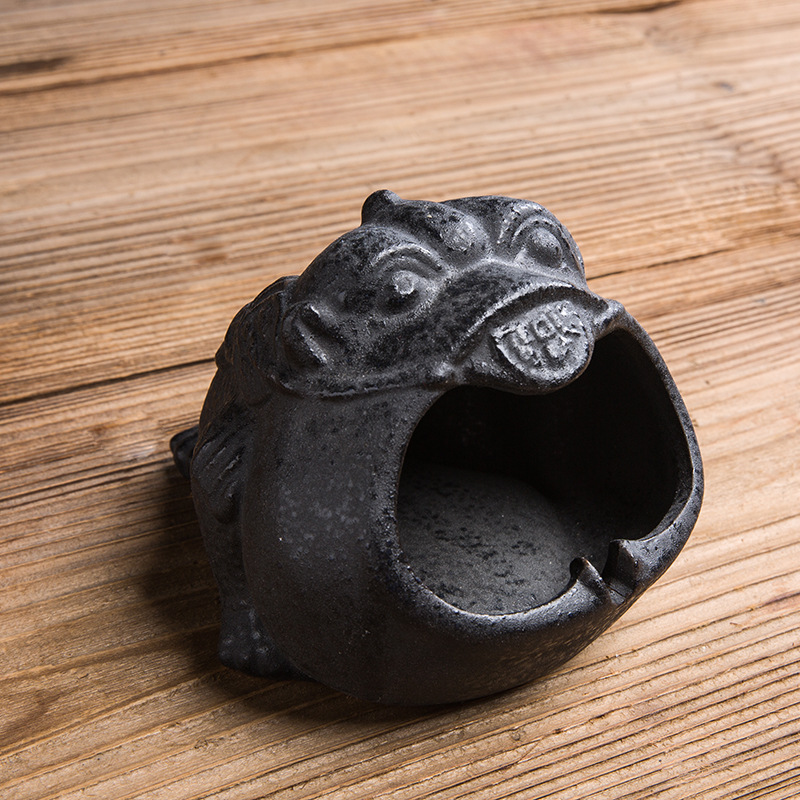 8:Crude Pottery - Lucky Golden Toad 12*10cm