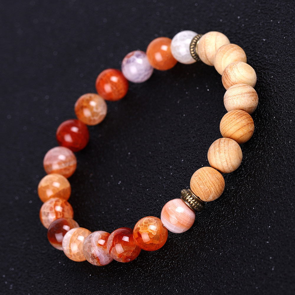 4 reddish orange agate