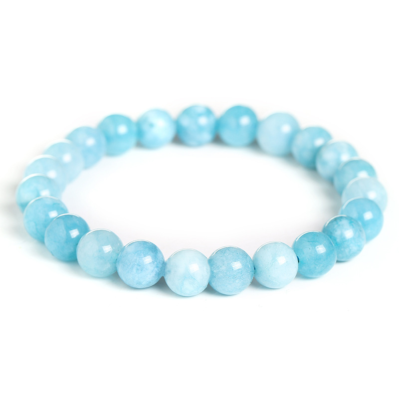 Optimized aquamarine bracelet 8mm