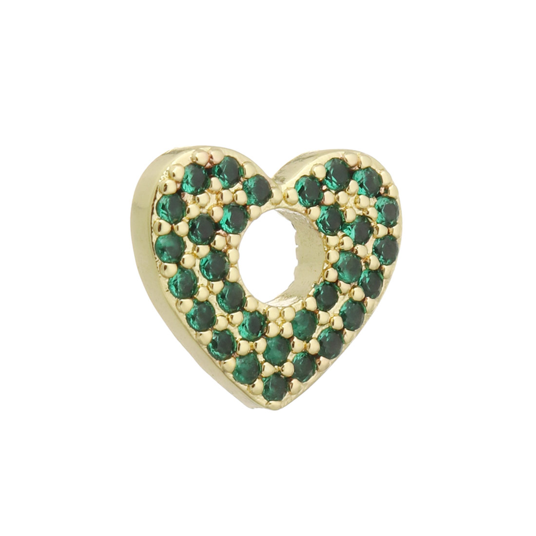  gold color plated with green CZ