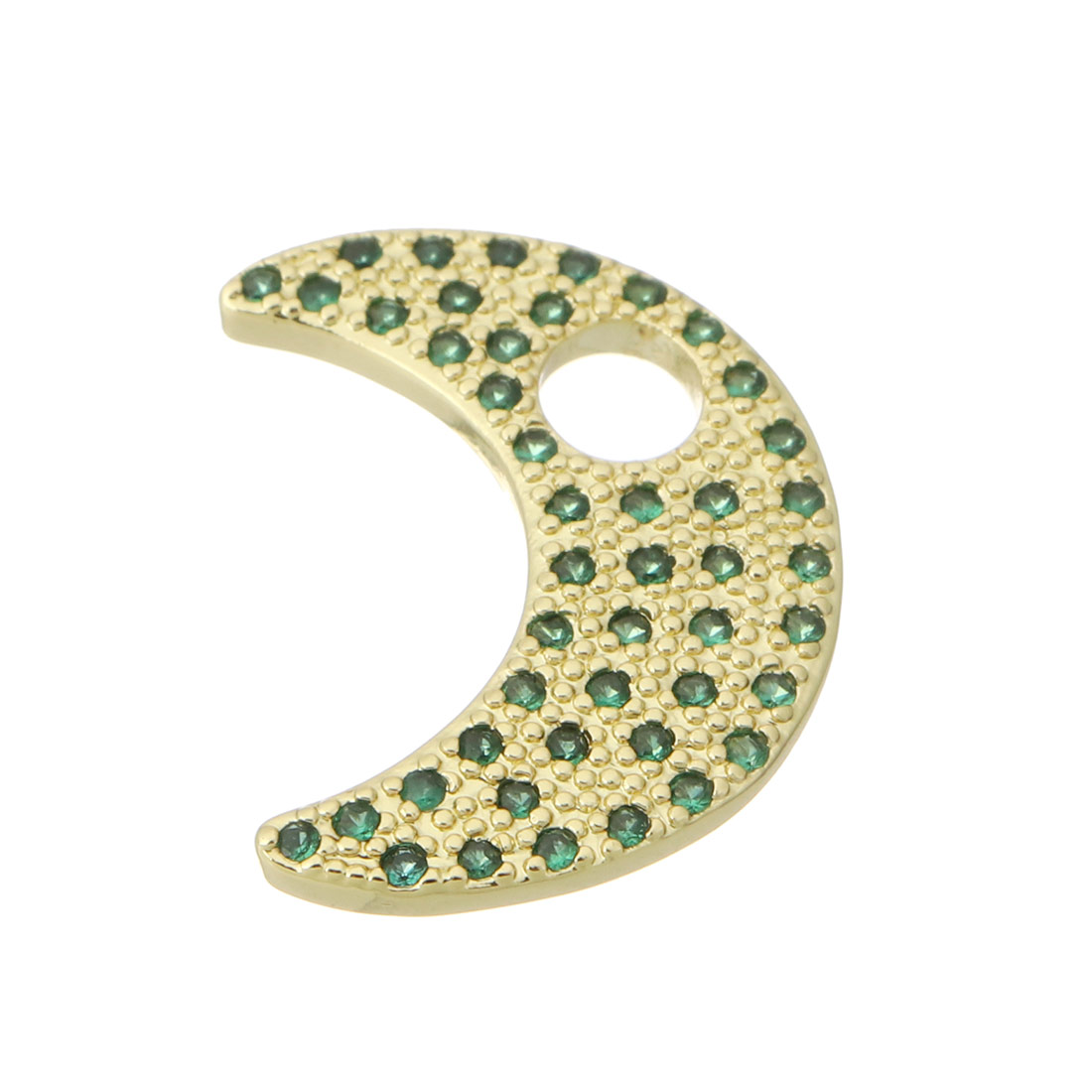  gold color plated with green CZ