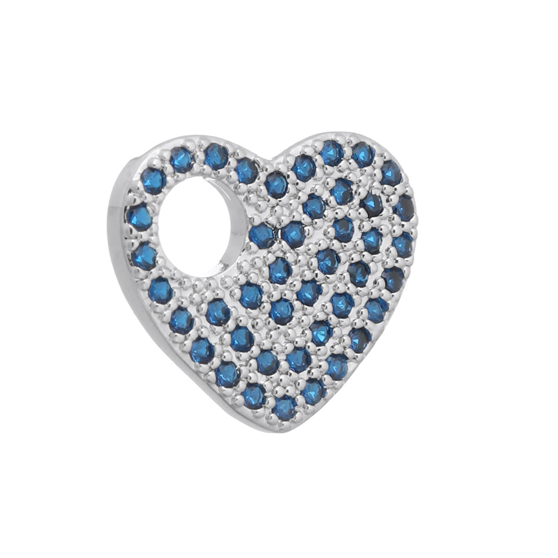 platinum plated with blue CZ