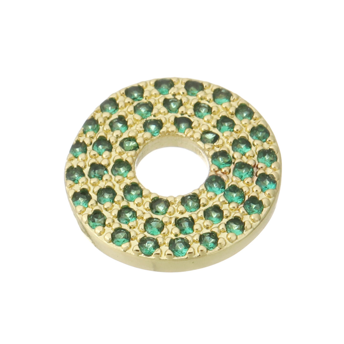  gold color plated with green CZ