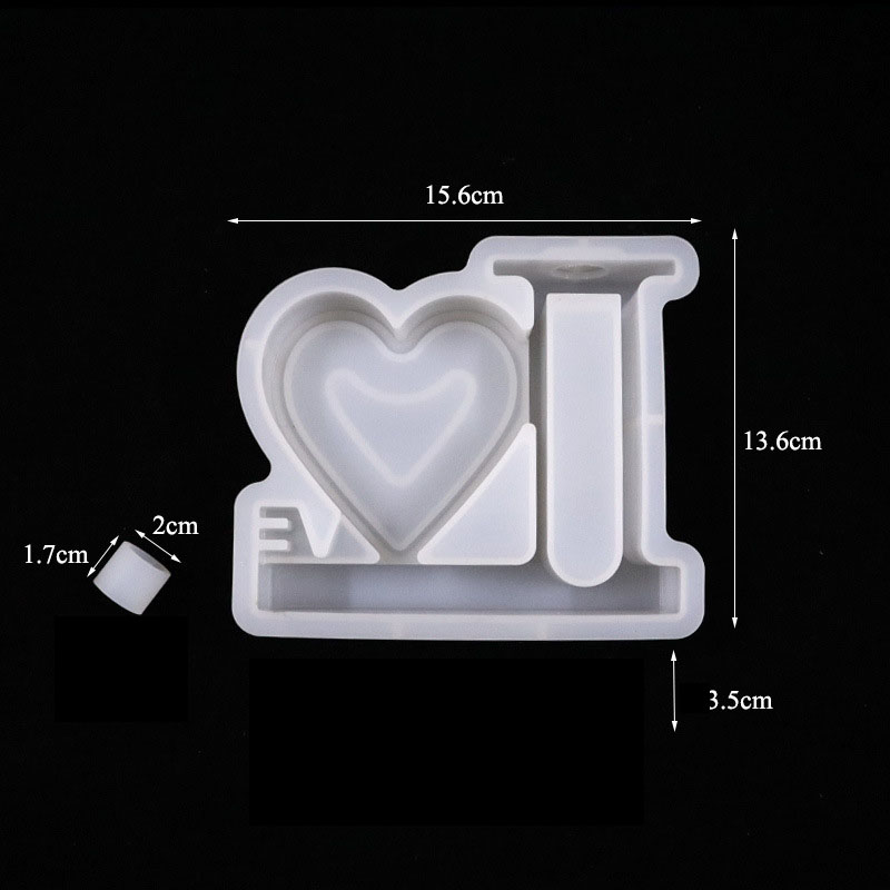 love photo frame flower mold