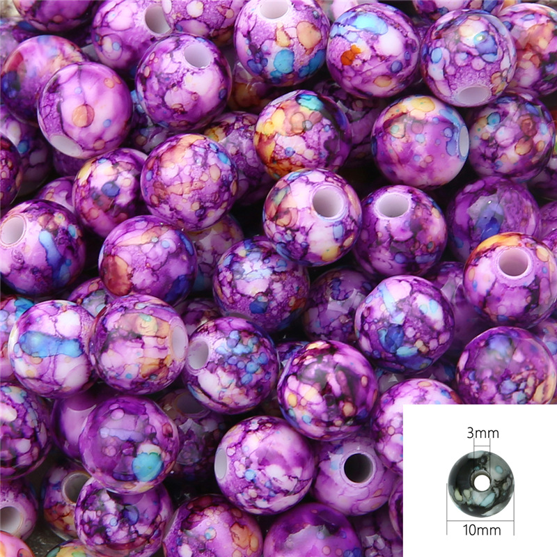 15:Purple 10mm about 50pcs/pack