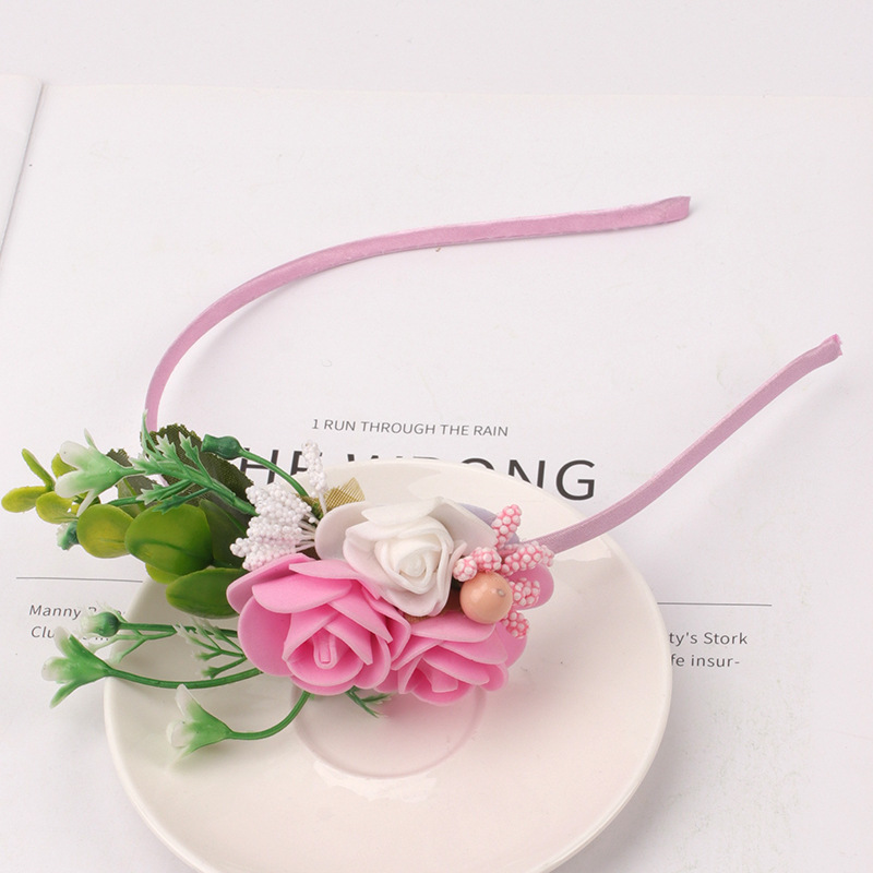 Fresh pink flower headband