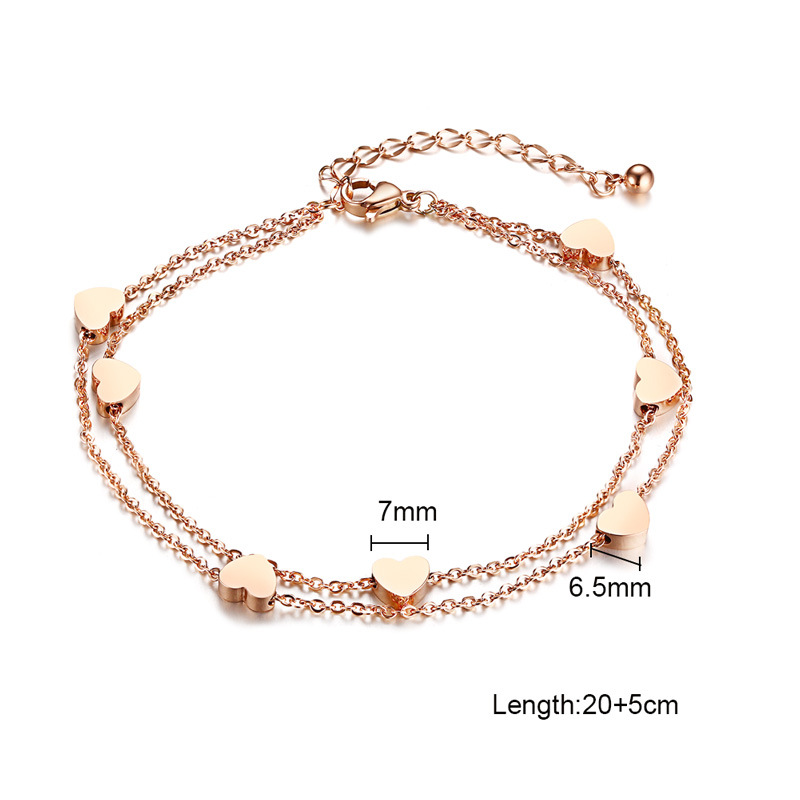 Rose Gold Anklet (Length 20+5CM)