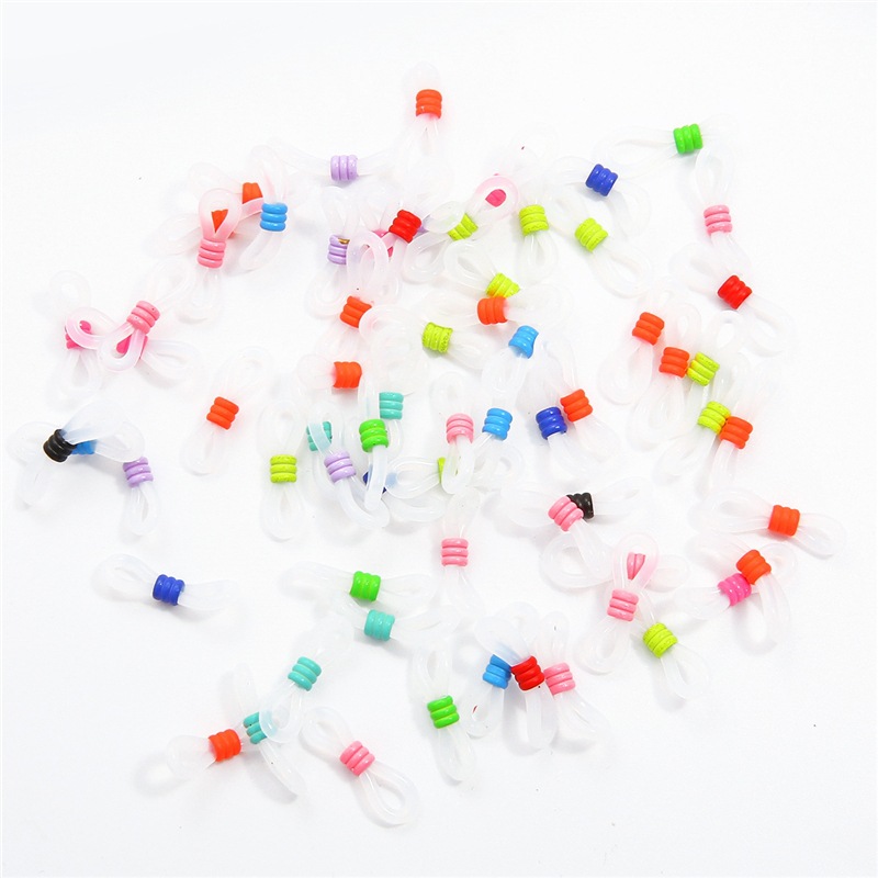 White + random mixed color spiral circles 20/pack