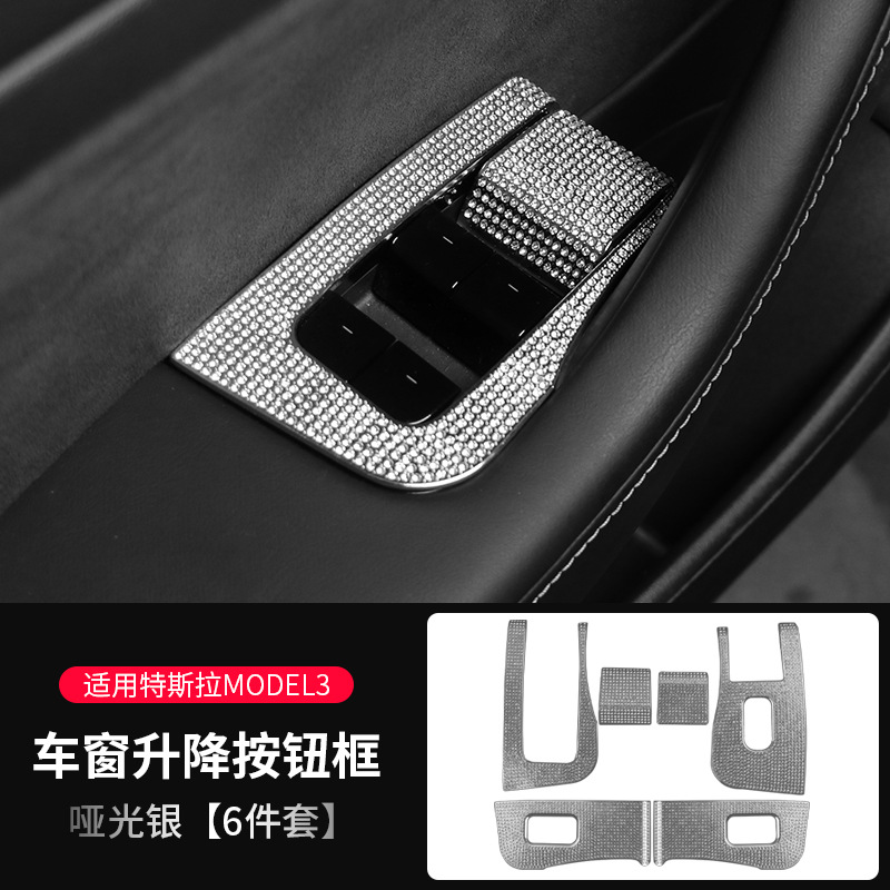 Car window lifting crystal silver MODEL3 Y