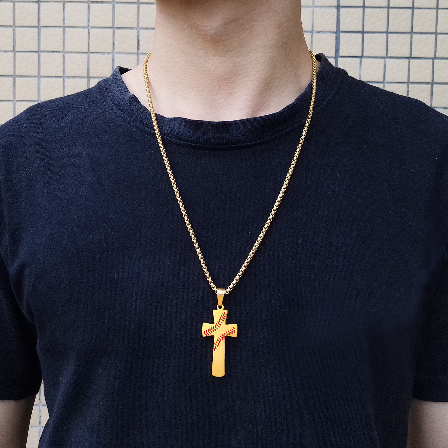 Gold Pendant + Chain