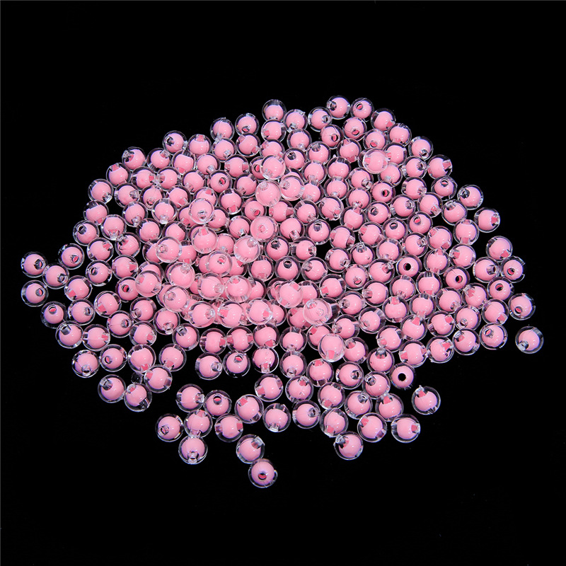 Pink, 8mm, about 110pcs/bag