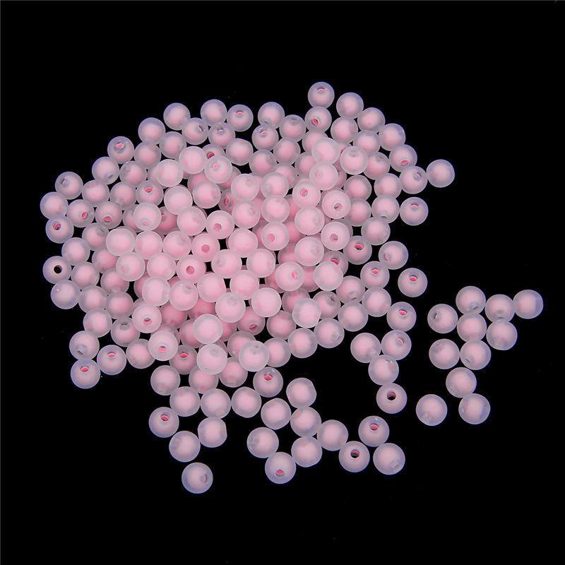 Pink, Matte, 8mm, about 110pcs/bag