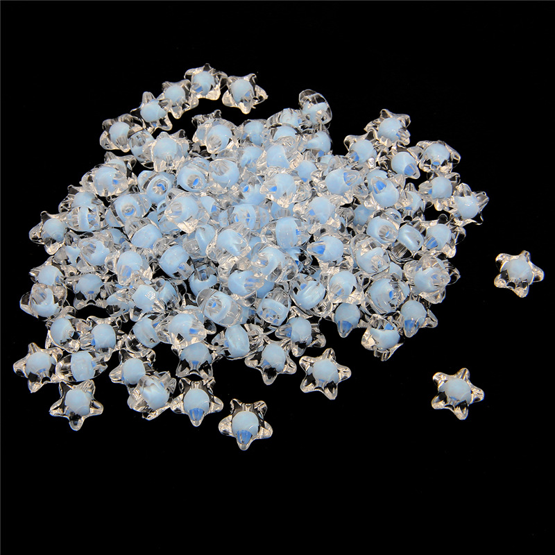 Light blue star, 11x11.5mm, about 83pcs/bag