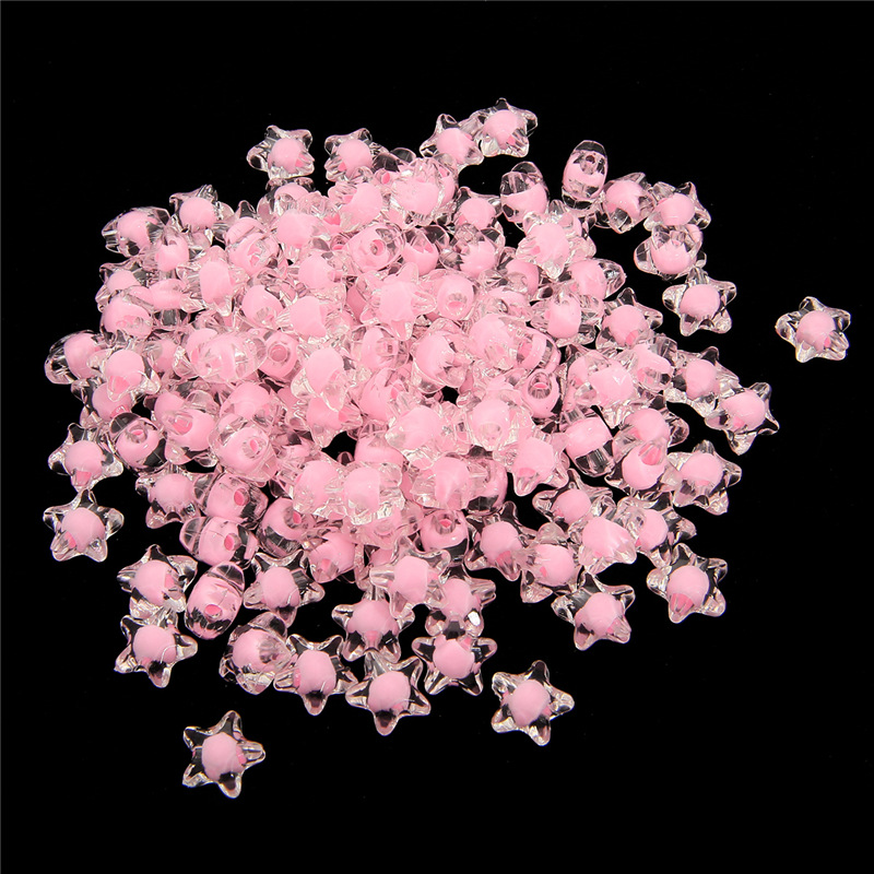 Pink star, 11x11.5mm, about 83pcs/bag