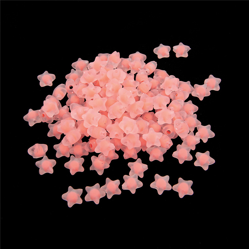 Snow bud color, Matte, star, 11x11.5mm, about 83pc