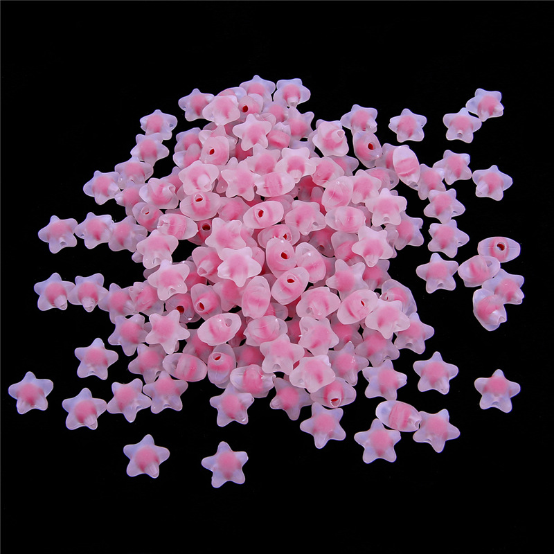 Rose, Matte, star, 11x11.5mm, about 83pcs/bag