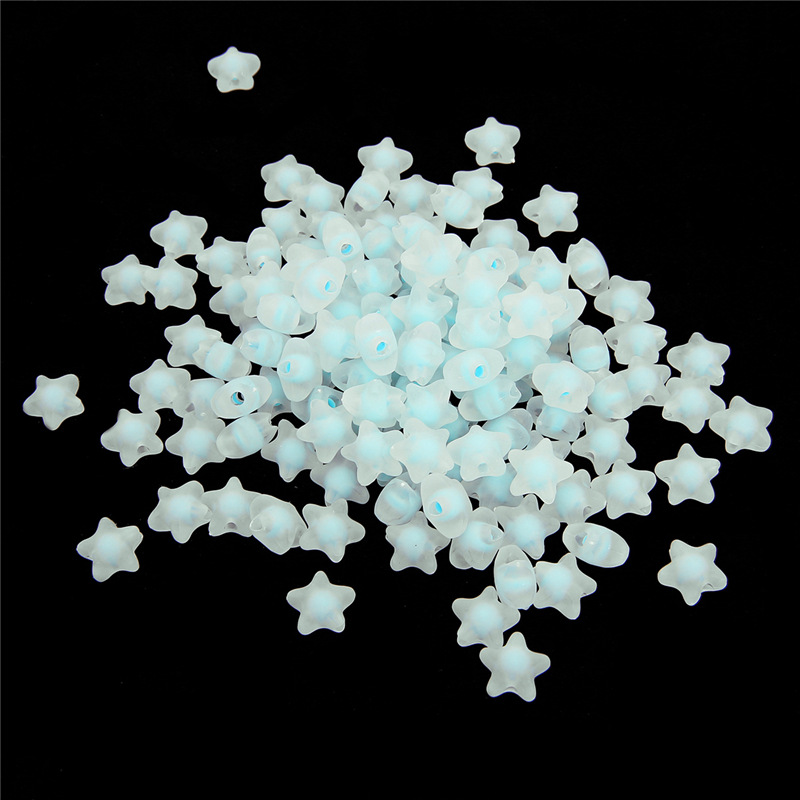 Sky blue, Matte, star, 11x11.5mm, about 83pcs/bag