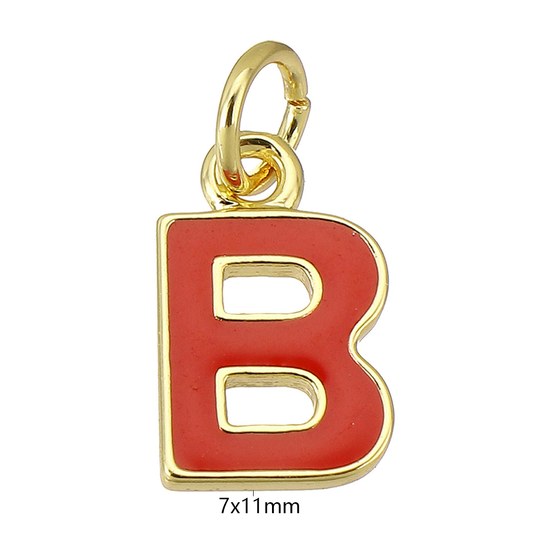 gold color plated with red B