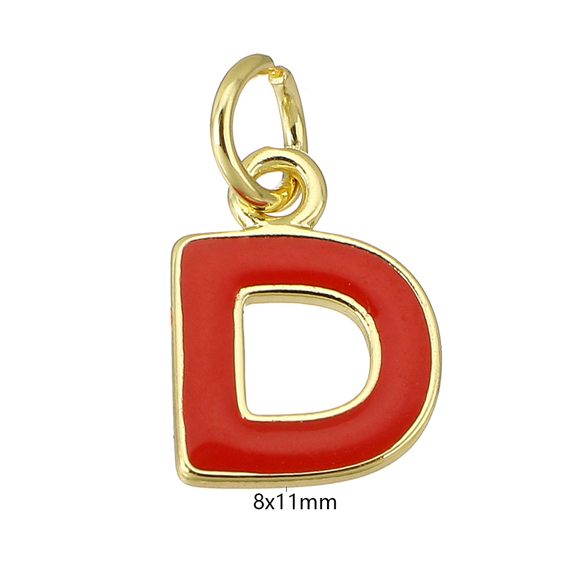 gold color plated with red D