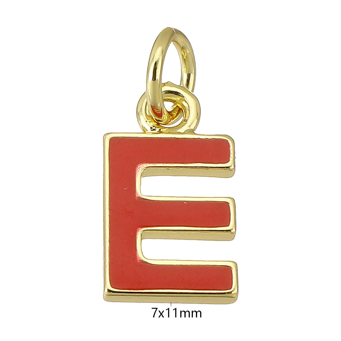 gold color plated with red E