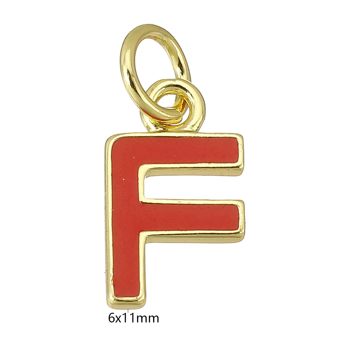 gold color plated with red F