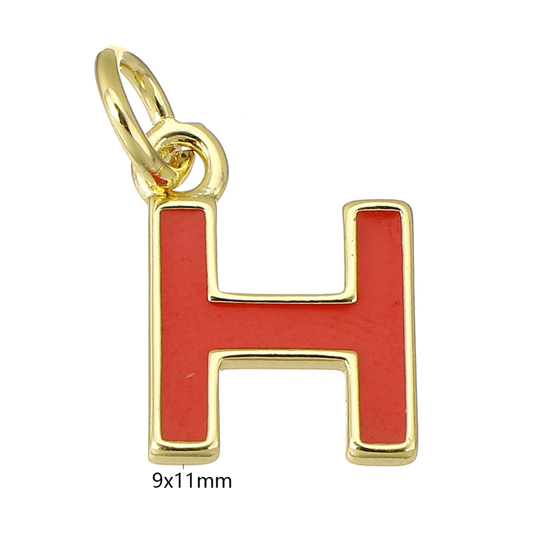 gold color plated with red H