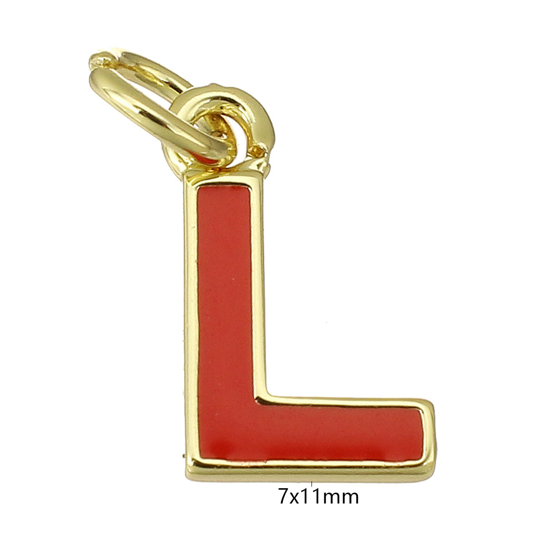 gold color plated with red L