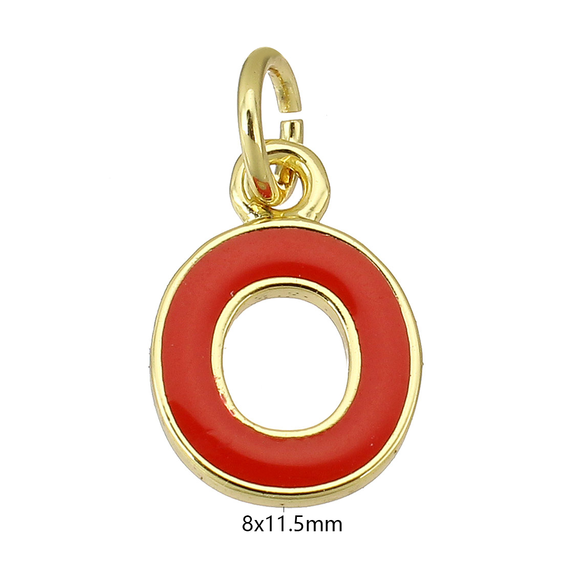 gold color plated with red O