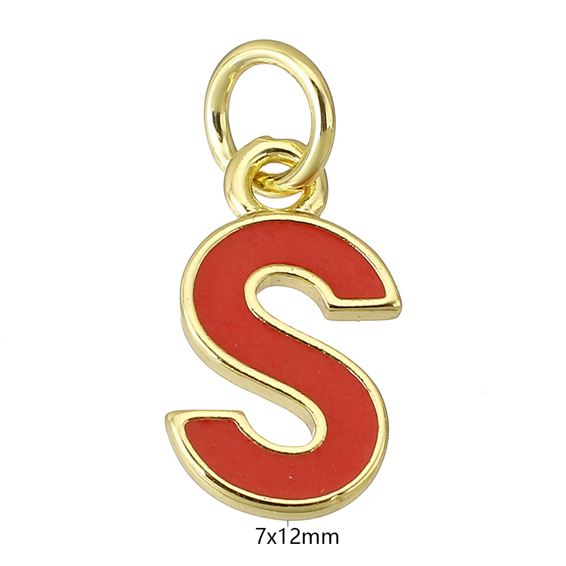 gold color plated with red S